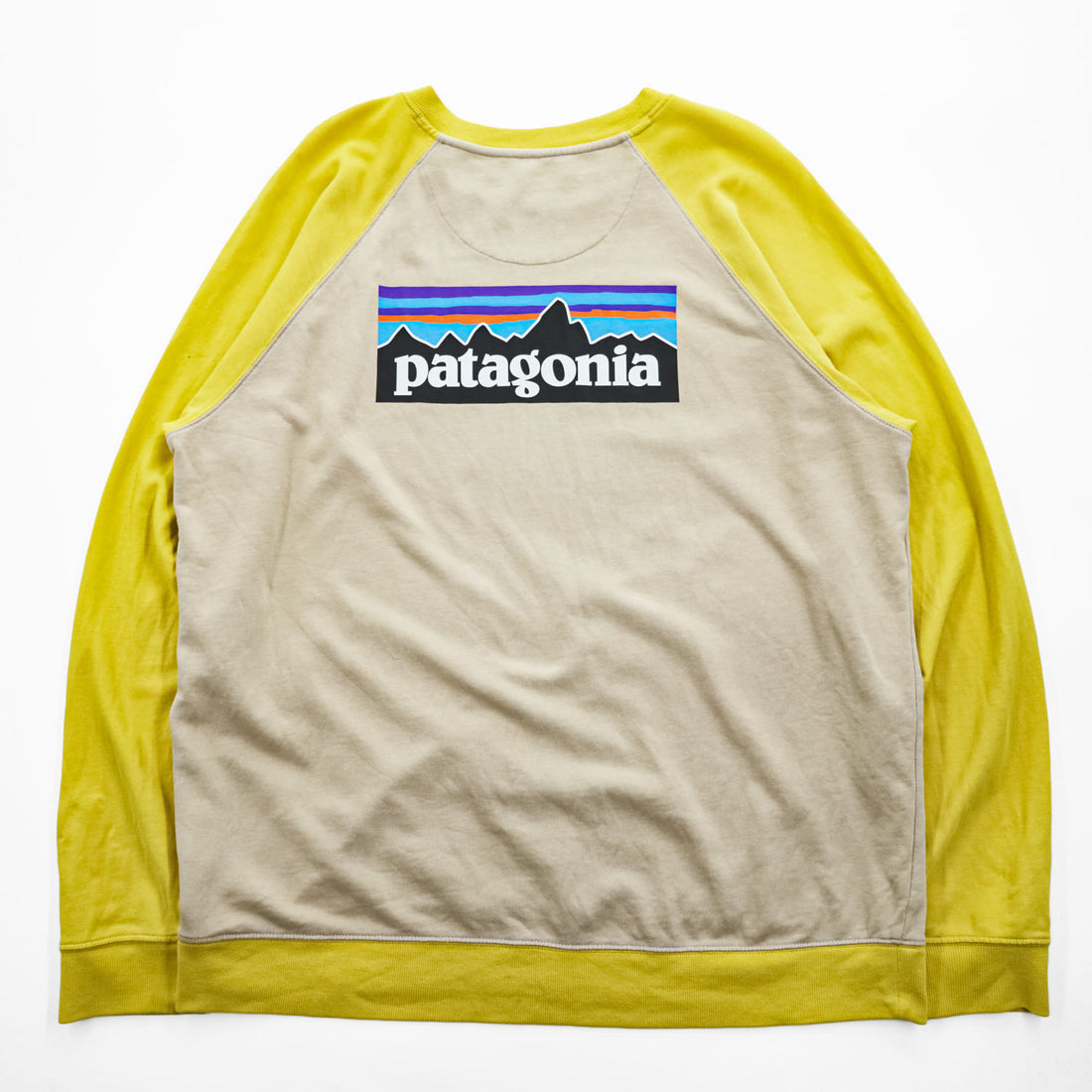 Patagonia P-6ロゴ オーガニックコットン ラグラン スウェット トレーナー XL イエロー ビッグサイズ ORGANIC COTTON 39603