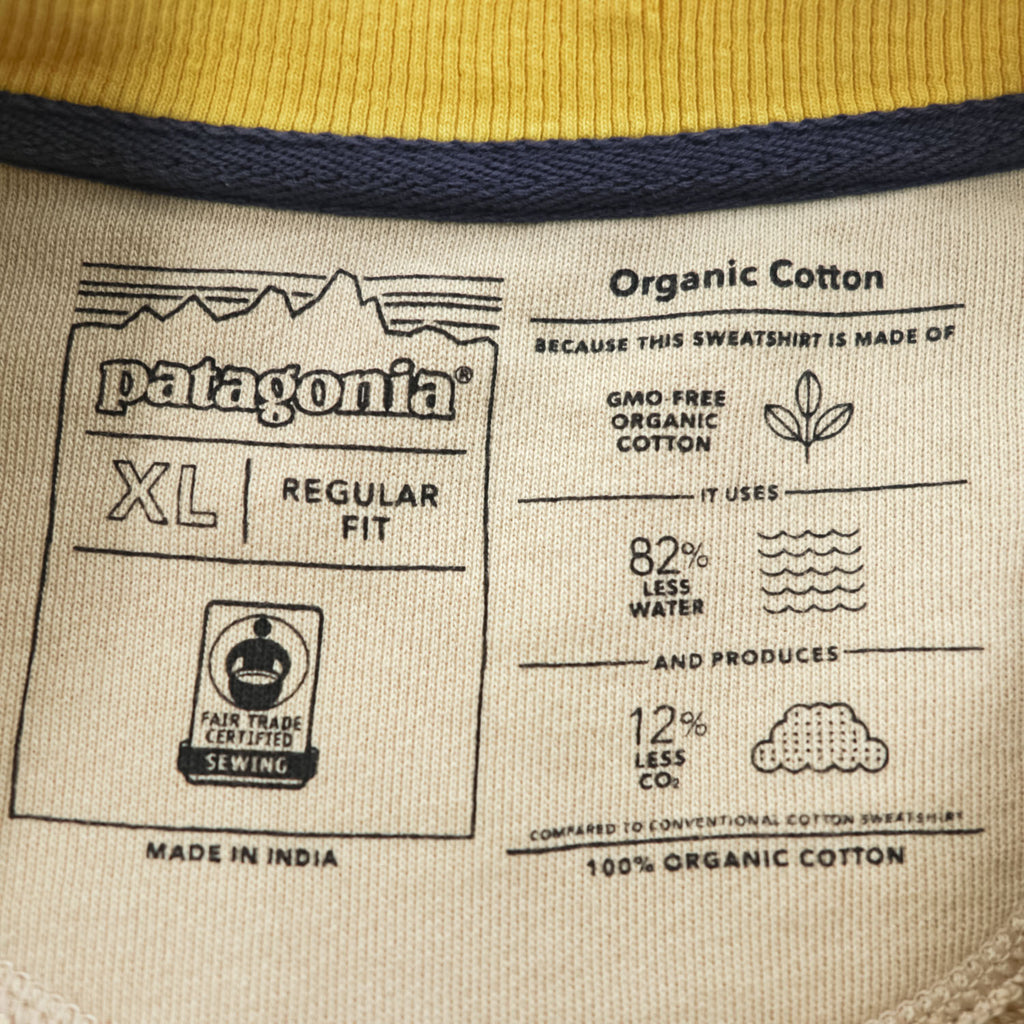 Patagonia P-6ロゴ オーガニックコットン ラグラン スウェット トレーナー XL イエロー ビッグサイズ ORGANIC COTTON 39603