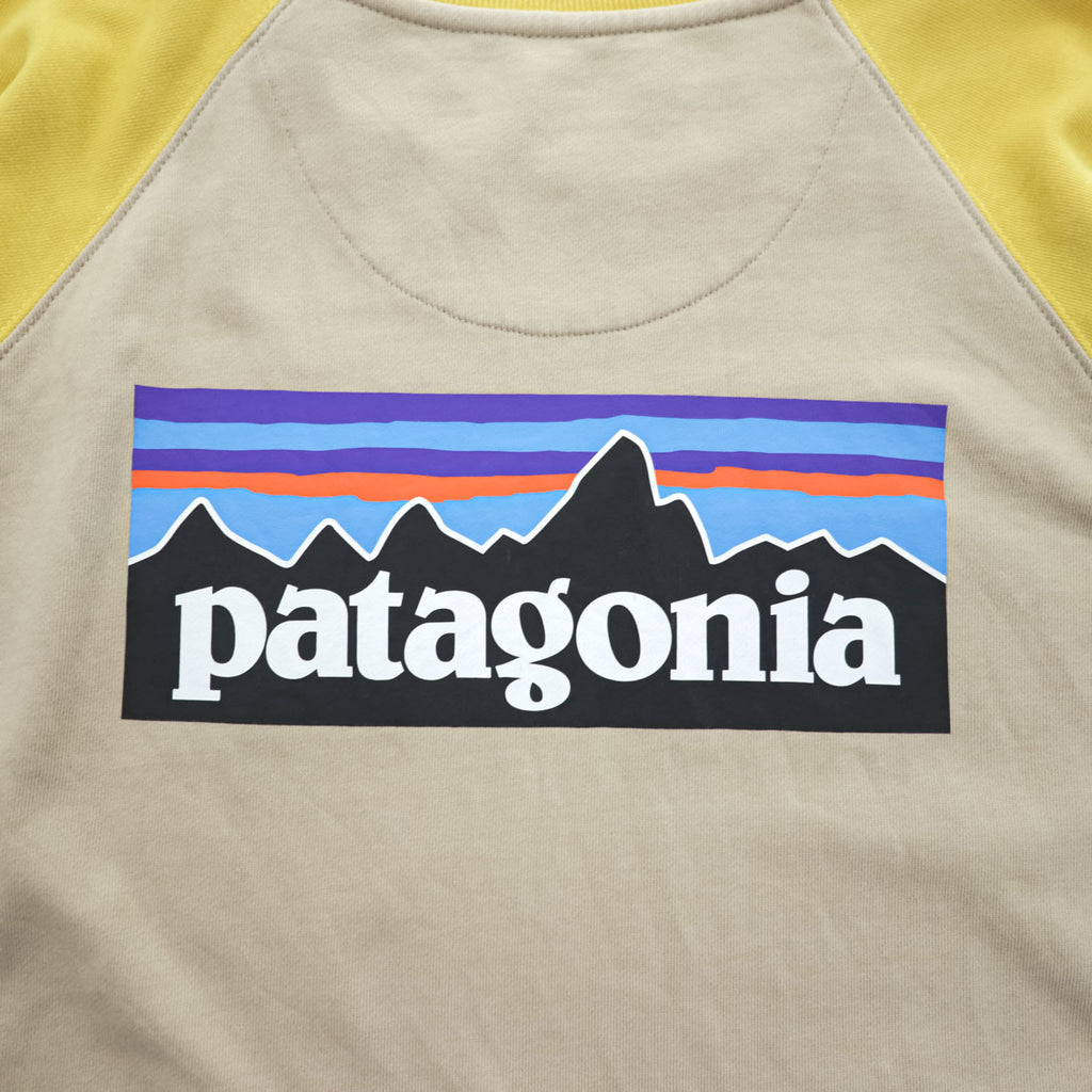 Patagonia P-6ロゴ オーガニックコットン ラグラン スウェット トレーナー XL イエロー ビッグサイズ ORGANIC COTTON 39603
