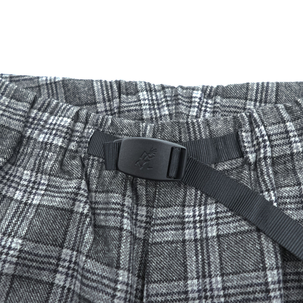 GRAMICCI グレンチェック パンツ M グレー ツイード パッチワーク ベルト付 GMP-18F638
