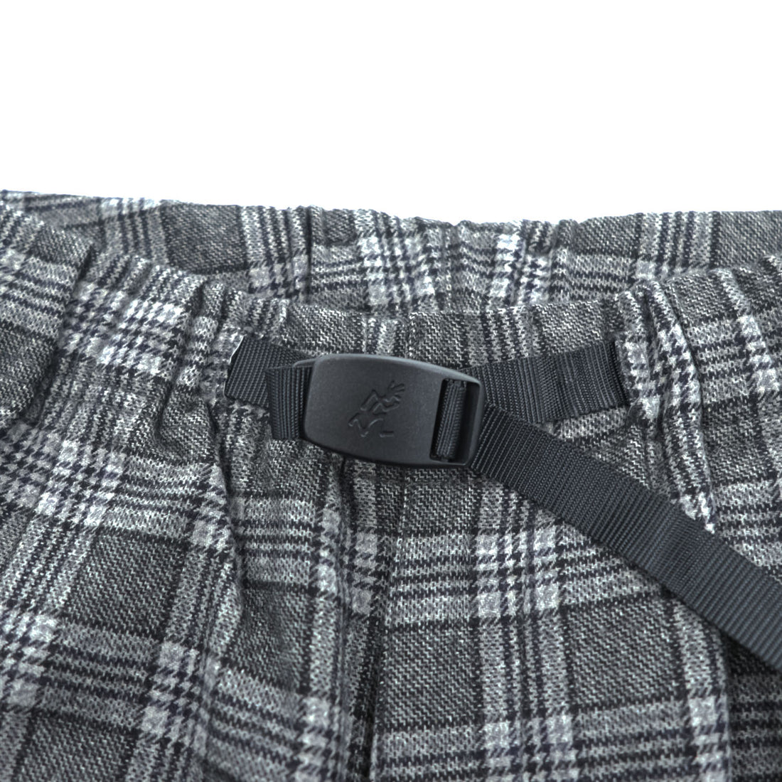 GRAMICCI グレンチェック パンツ M グレー ツイード パッチワーク ベルト付 GMP-18F638