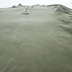 Sunny Sports ダメージ加工 ヘンリーネック サーマル 長袖 ロングスリーブ Tシャツ L カーキ UNION MADE エルボーパッチ