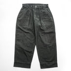 TUKI 日本製 コンバットパンツ COMBAT PANTS 0111 ヘリンボーン M ブラック ワイド