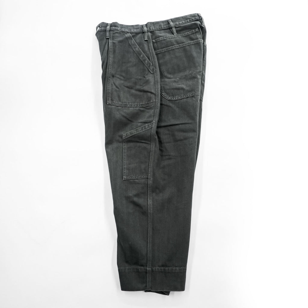 TUKI 日本製 コンバットパンツ COMBAT PANTS 0111 ヘリンボーン M ブラック ワイド