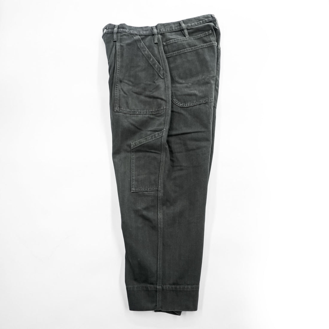TUKI 日本製 コンバットパンツ COMBAT PANTS 0111 ヘリンボーン M ブラック ワイド