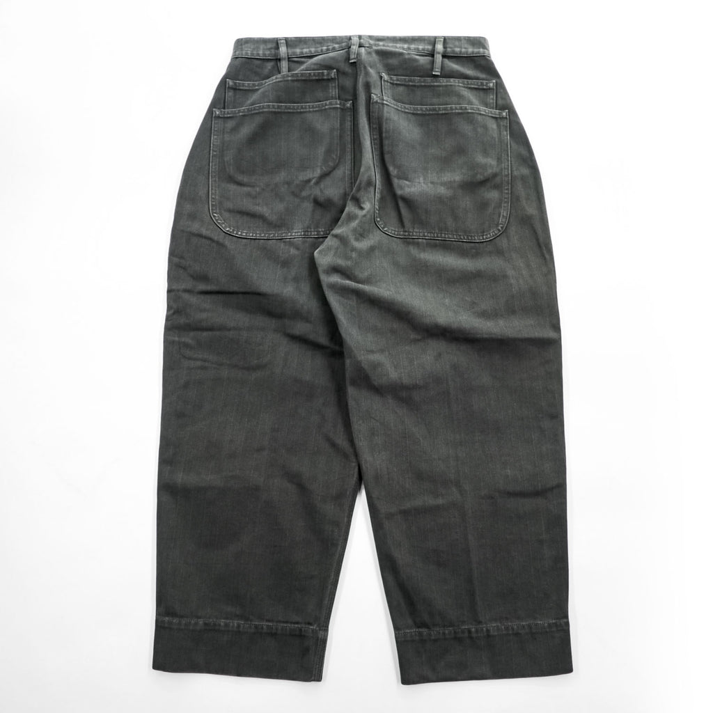 TUKI 日本製 コンバットパンツ COMBAT PANTS 0111 ヘリンボーン M ブラック ワイド