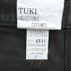 TUKI 日本製 コンバットパンツ COMBAT PANTS 0111 ヘリンボーン M ブラック ワイド