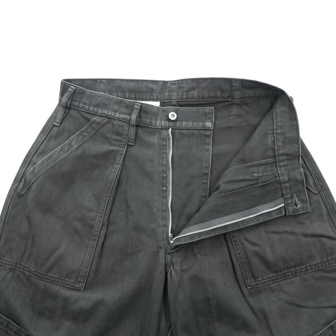 TUKI 日本製 コンバットパンツ COMBAT PANTS 0111 ヘリンボーン M ブラック ワイド