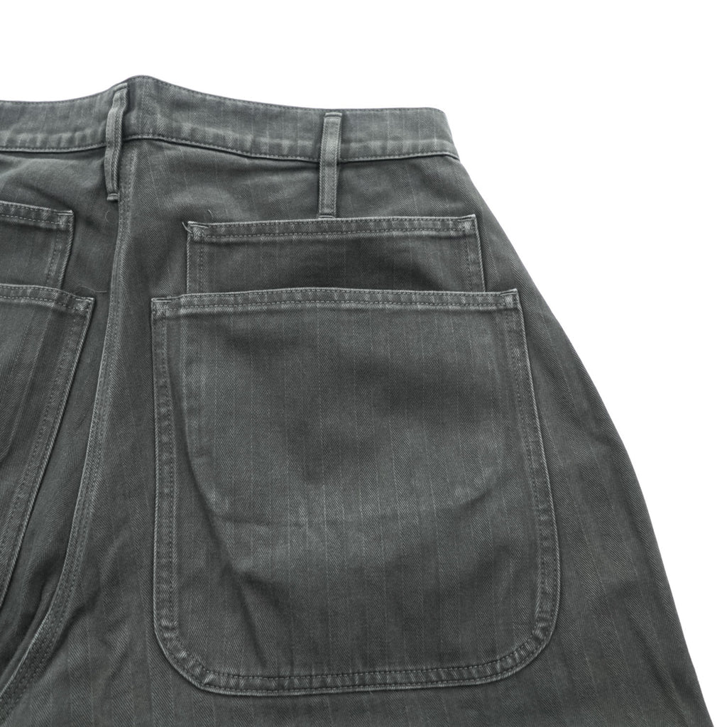 TUKI 日本製 コンバットパンツ COMBAT PANTS 0111 ヘリンボーン M ブラック ワイド