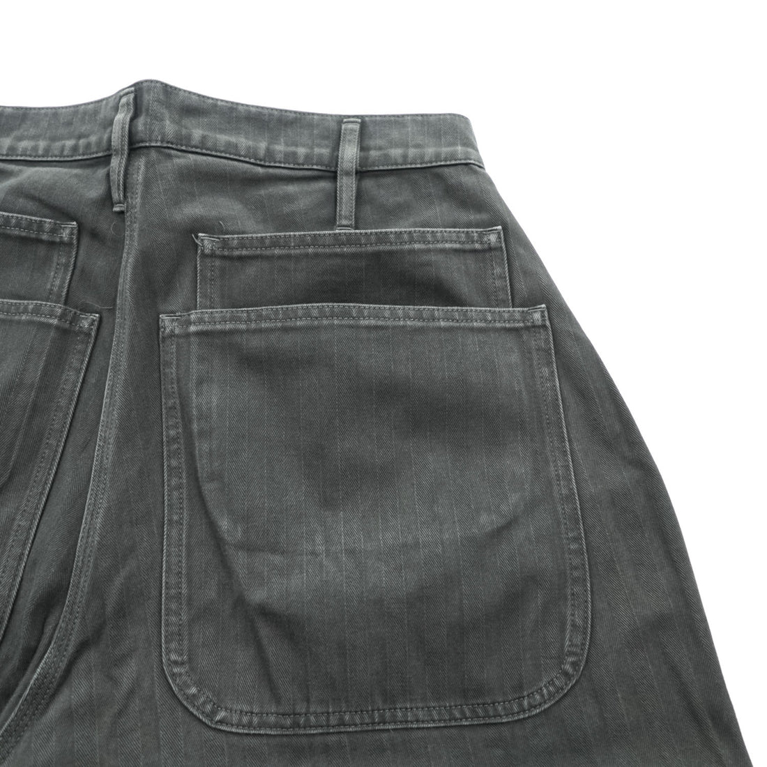 TUKI 日本製 コンバットパンツ COMBAT PANTS 0111 ヘリンボーン M ブラック ワイド
