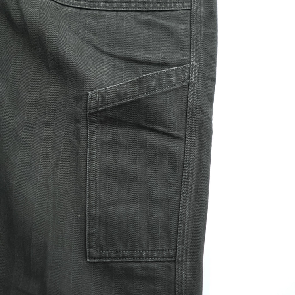 TUKI 日本製 コンバットパンツ COMBAT PANTS 0111 ヘリンボーン M ブラック ワイド