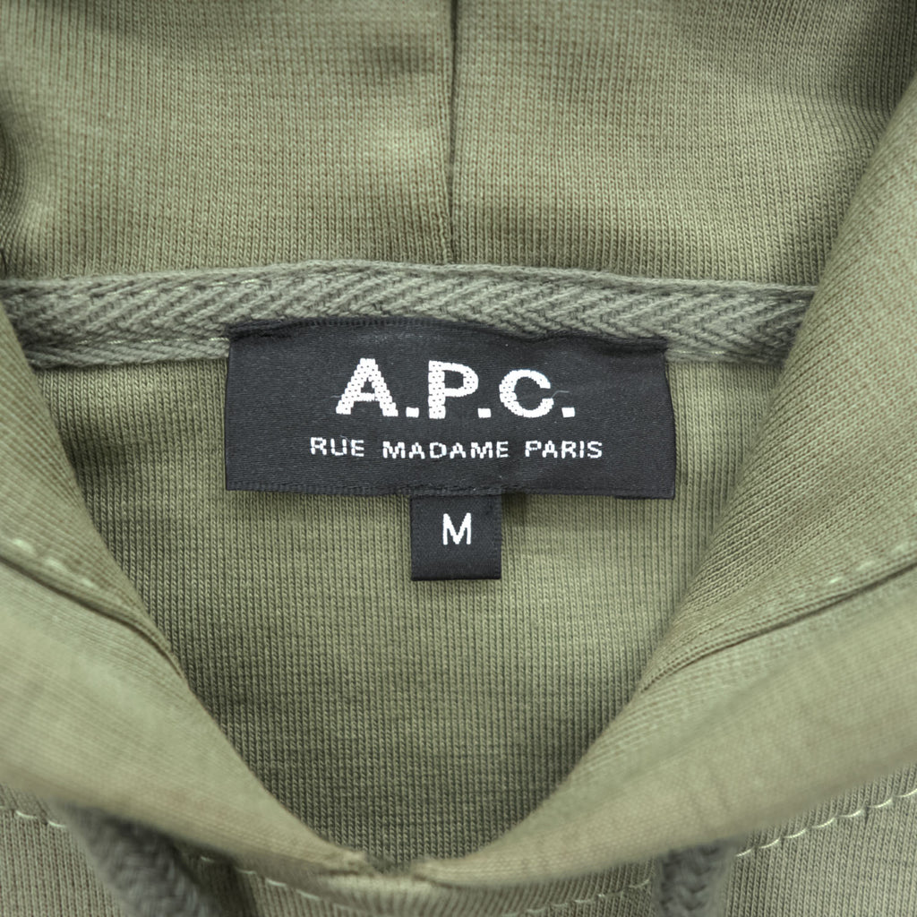 A.P.C. 日本製 プルオーバー パーカー M グリーン カンガルーポケット 4114413