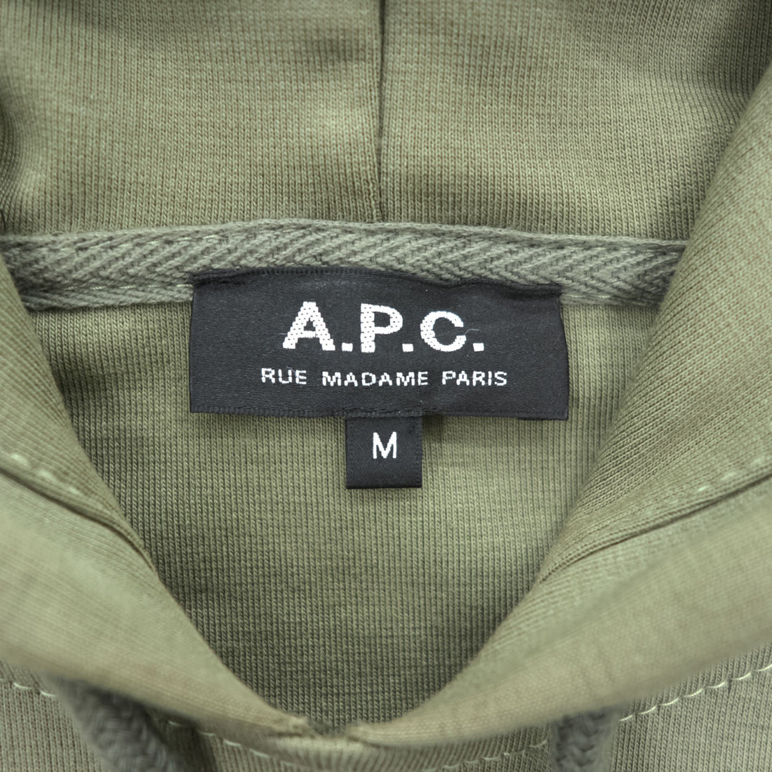 A.P.C. 日本製 プルオーバー パーカー M グリーン カンガルーポケット 4114413