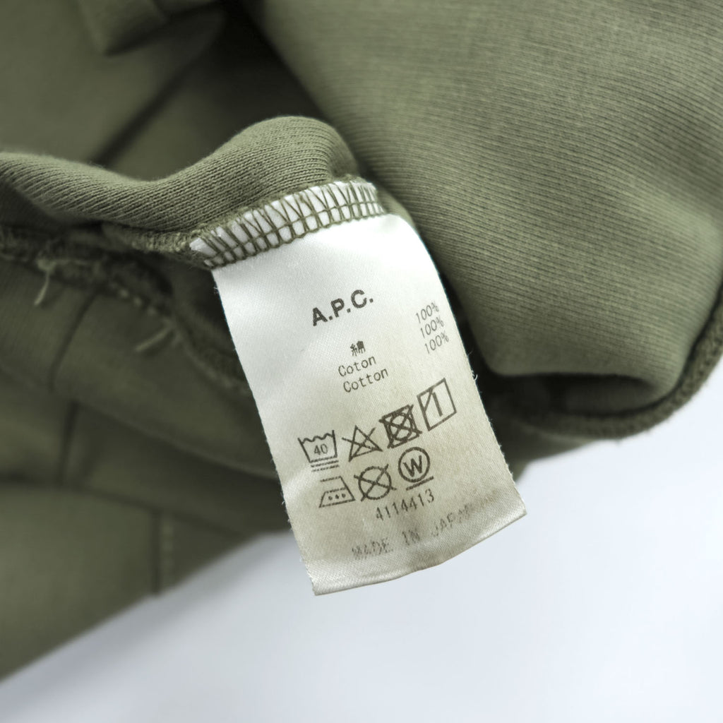 A.P.C. 日本製 プルオーバー パーカー M グリーン カンガルーポケット 4114413