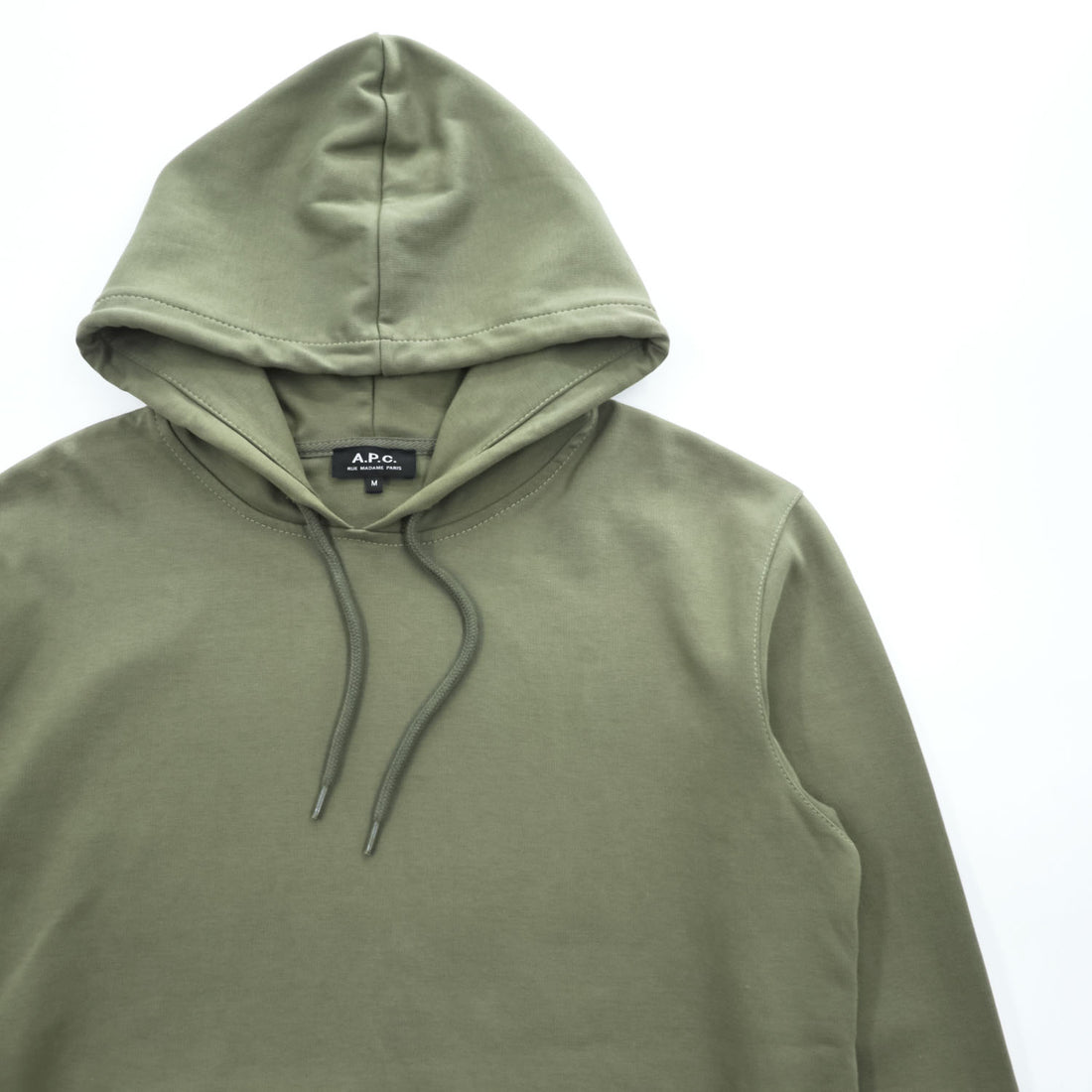 A.P.C. 日本製 プルオーバー パーカー M グリーン カンガルーポケット 4114413