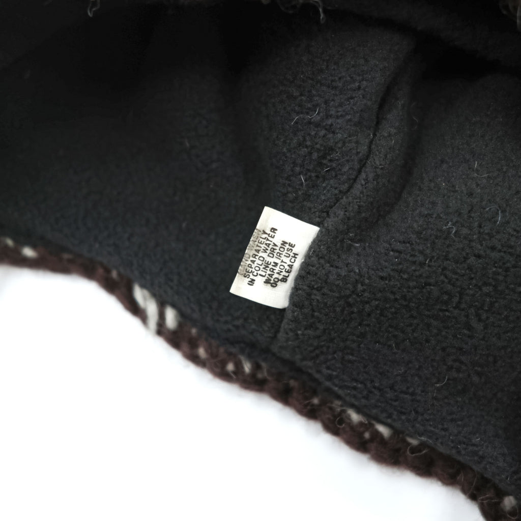 Made in Nepal Wool Earflap Knit Cap イヤーフラップ ニット帽 ノルディック柄 耳当て 三つ編み タッセル ウール100% ネパール製