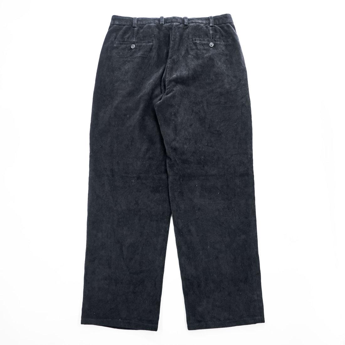 Brooks Brothers ワイド 2タック コーデュロイパンツ スラックス L ブラック プリーツ THOMPSON