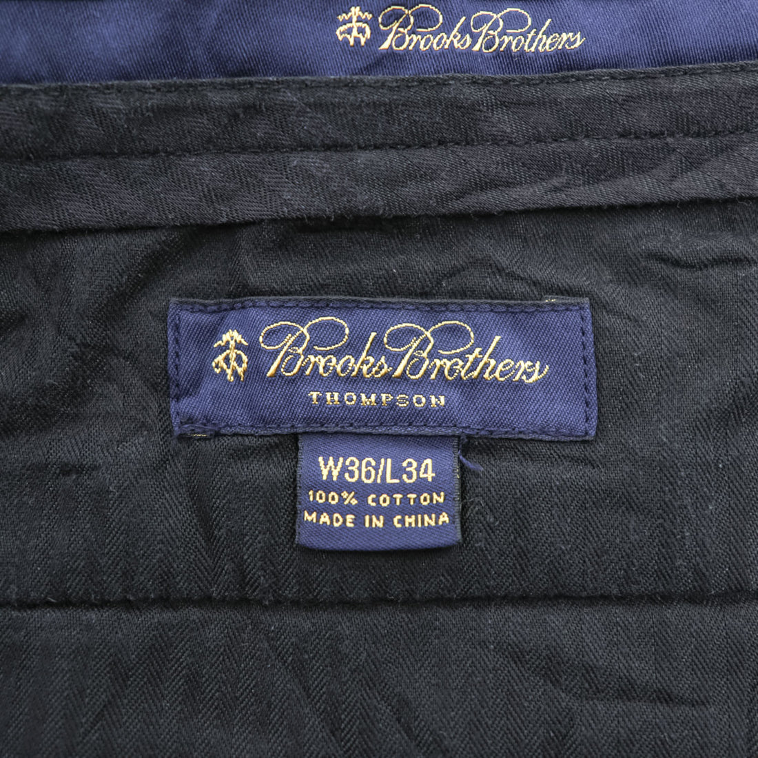 Brooks Brothers ワイド 2タック コーデュロイパンツ スラックス L ブラック プリーツ THOMPSON