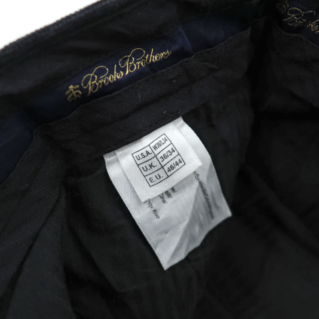 Brooks Brothers ワイド 2タック コーデュロイパンツ スラックス L ブラック プリーツ THOMPSON