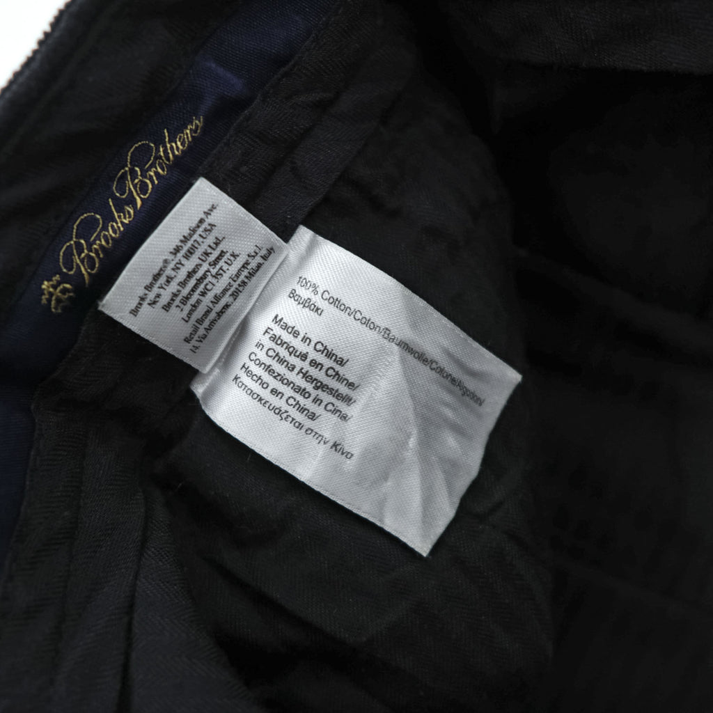 Brooks Brothers ワイド 2タック コーデュロイパンツ スラックス L ブラック プリーツ THOMPSON
