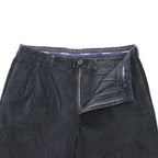 Brooks Brothers ワイド 2タック コーデュロイパンツ スラックス L ブラック プリーツ THOMPSON