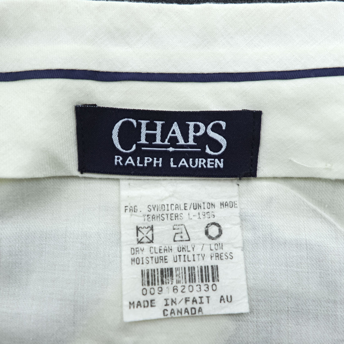 CHAPS Ralph Lauren カナダ製 90年代 ヴィンテージ スラックス パンツ L グレー ワイド プリーツ ダブルカフス