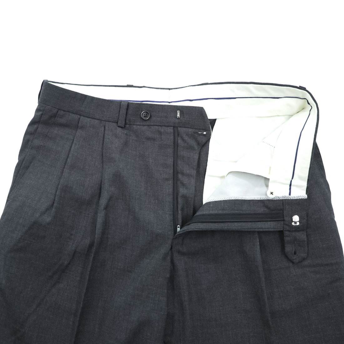 CHAPS Ralph Lauren カナダ製 90年代 ヴィンテージ スラックス パンツ L グレー ワイド プリーツ ダブルカフス