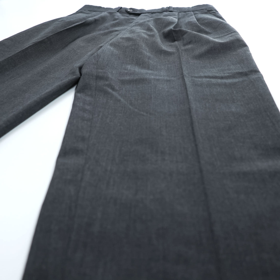 CHAPS Ralph Lauren カナダ製 90年代 ヴィンテージ スラックス パンツ L グレー ワイド プリーツ ダブルカフス