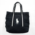 Polo Ralph Lauren ビッグポニー 刺繍 キャンバス トートバッグ ブラック ヴィンテージ加工