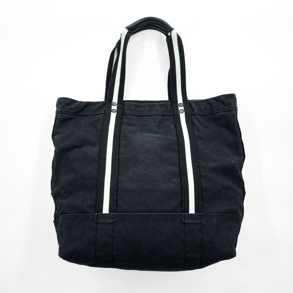 Polo Ralph Lauren ビッグポニー 刺繍 キャンバス トートバッグ ブラック ヴィンテージ加工