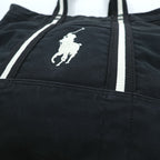 Polo Ralph Lauren ビッグポニー 刺繍 キャンバス トートバッグ ブラック ヴィンテージ加工