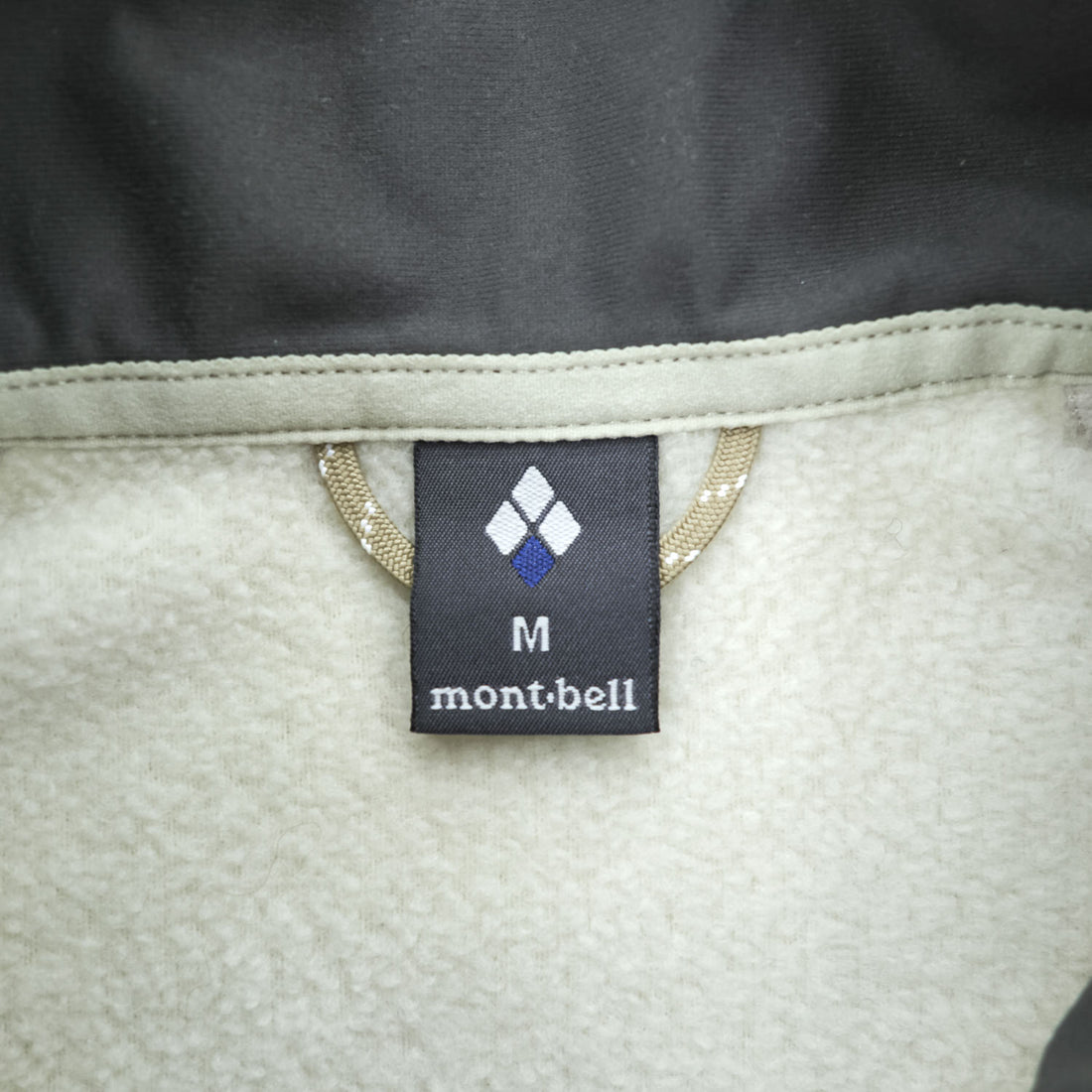 mont-bell ハーフジップ フリースジャケット CLIMAPLUS プルオーバー M ベージュ 1106593