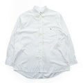 LACOSTE 長袖 ボタンダウンシャツ XL ホワイト 胸ポケット ワンポイントロゴ