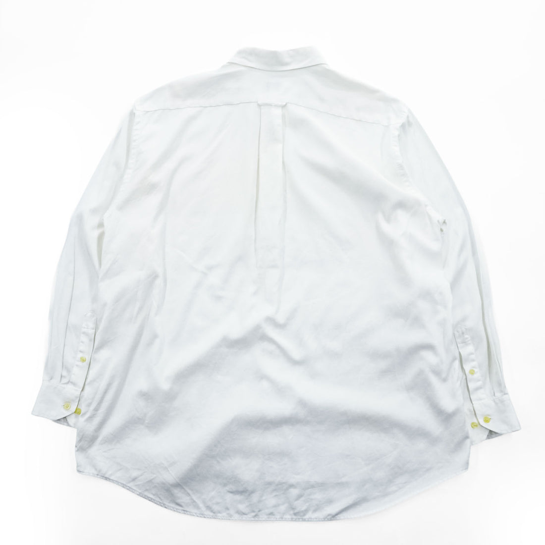 LACOSTE 長袖 ボタンダウンシャツ XL ホワイト 胸ポケット ワンポイントロゴ