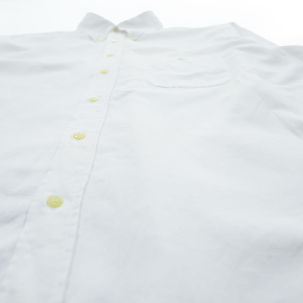 LACOSTE 長袖 ボタンダウンシャツ XL ホワイト 胸ポケット ワンポイントロゴ