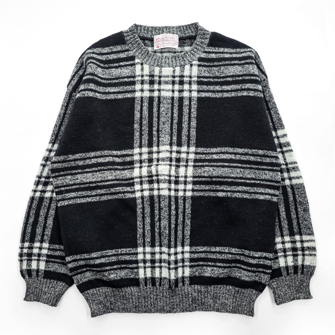 PENDLETON 70年代 USA製 ヴィンテージ ニット セーター M チェック PURE VIRGIN WOOL