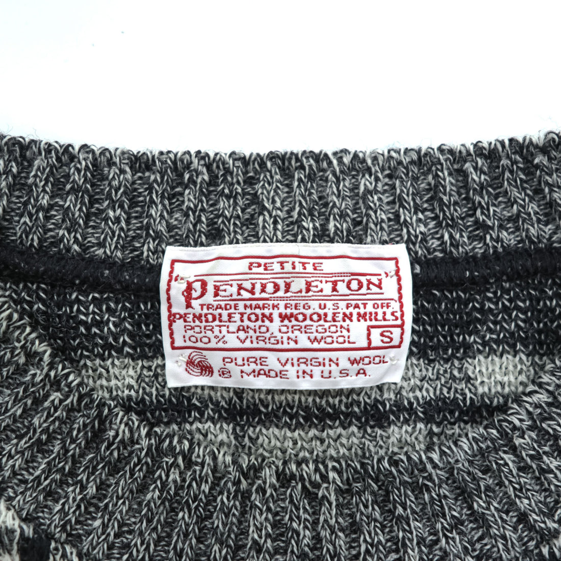PENDLETON 70年代 USA製 ヴィンテージ ニット セーター M チェック PURE VIRGIN WOOL