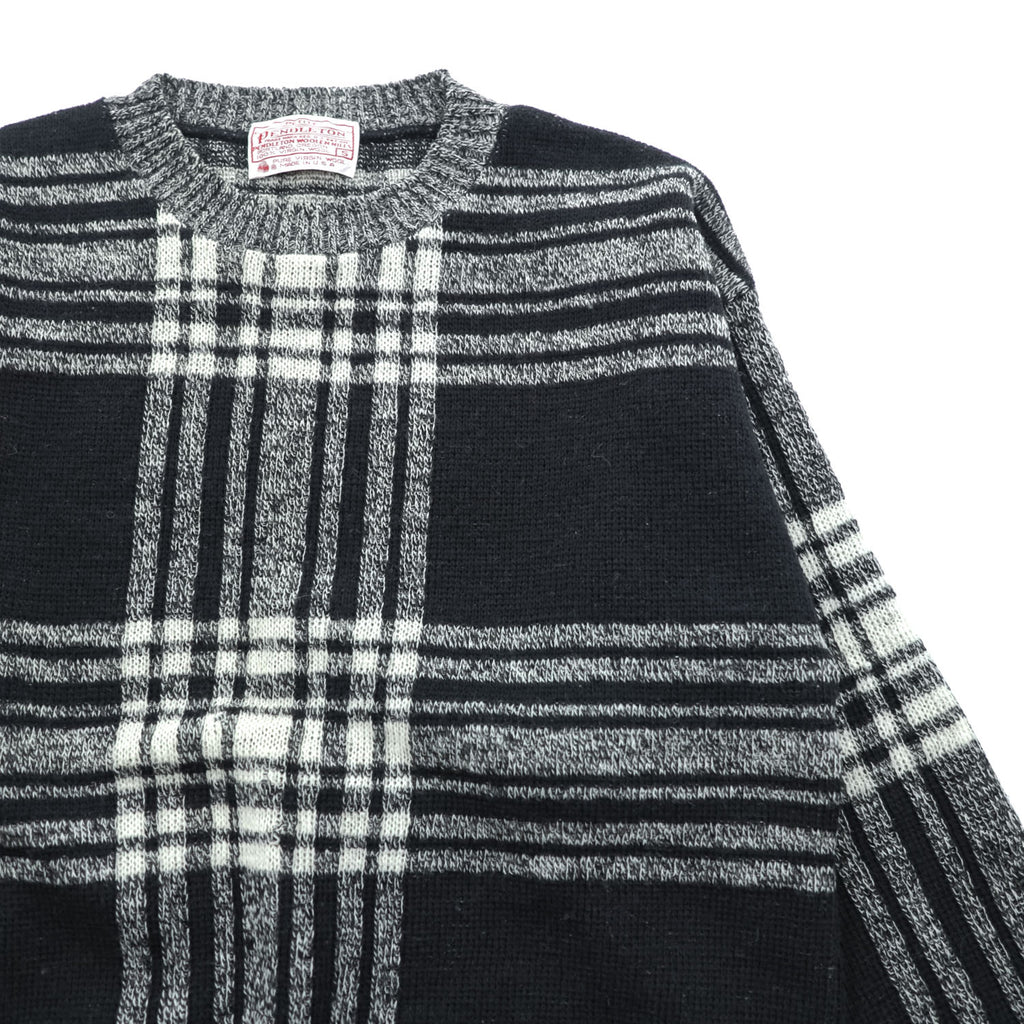 PENDLETON 70年代 USA製 ヴィンテージ ニット セーター M チェック PURE VIRGIN WOOL