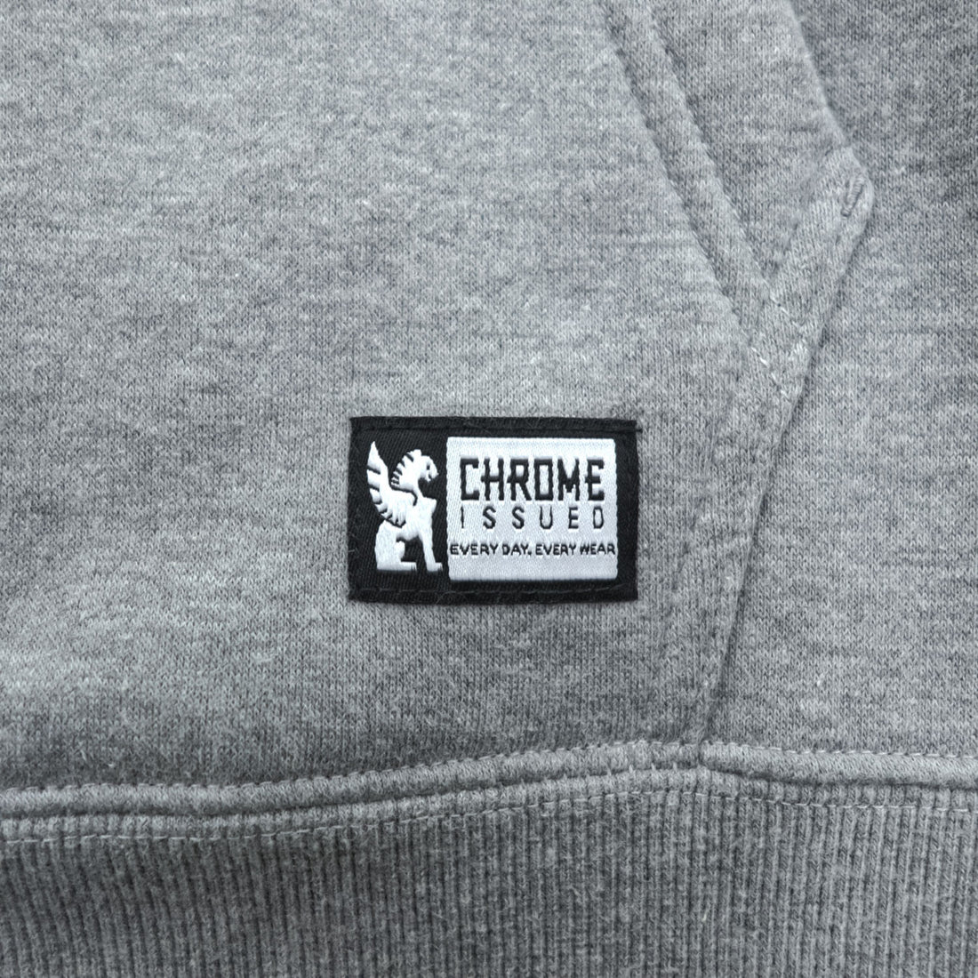 CHROME ダブルジップ フルジップパーカー L グレー 裏起毛 フロントポケット バックジップポケット