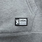 CHROME ダブルジップ フルジップパーカー L グレー 裏起毛 フロントポケット バックジップポケット