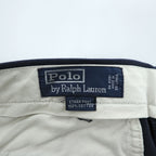 Polo Ralph Lauren 90年代 ヴィンテージ ETHAN PANT 2タック ワイド チノパンツ L ネイビー プリーツ ポロチノ