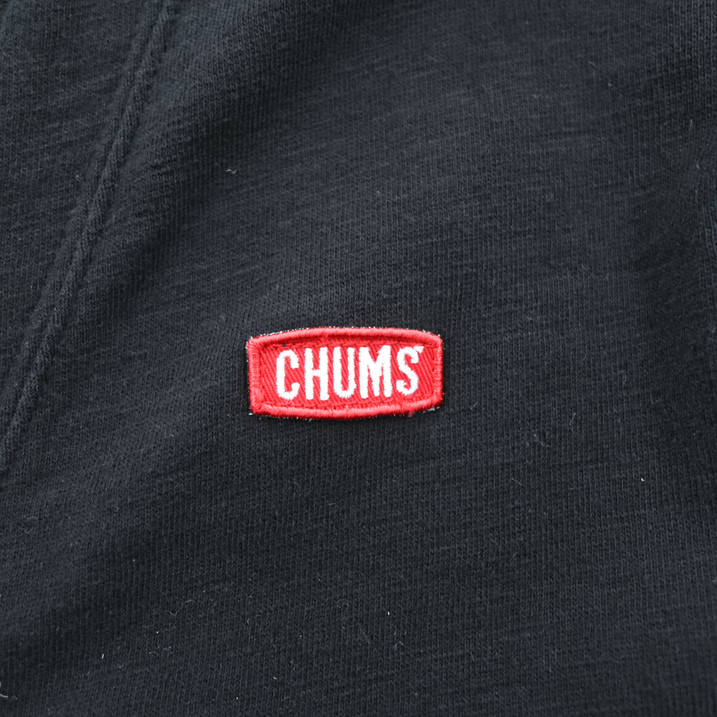 CHUMS Vネック スウェット カーディガン M ブラック ワンポイントロゴ CH00-1231