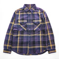 UES WEAR WELL 日本製 ヘビーウェイト 長袖 フランネル ワークシャツ L チェック ダブル フラップ 胸ポケット