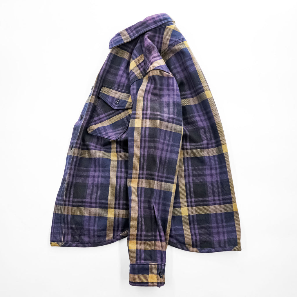 UES WEAR WELL 日本製 ヘビーウェイト 長袖 フランネル ワークシャツ L チェック ダブル フラップ 胸ポケット