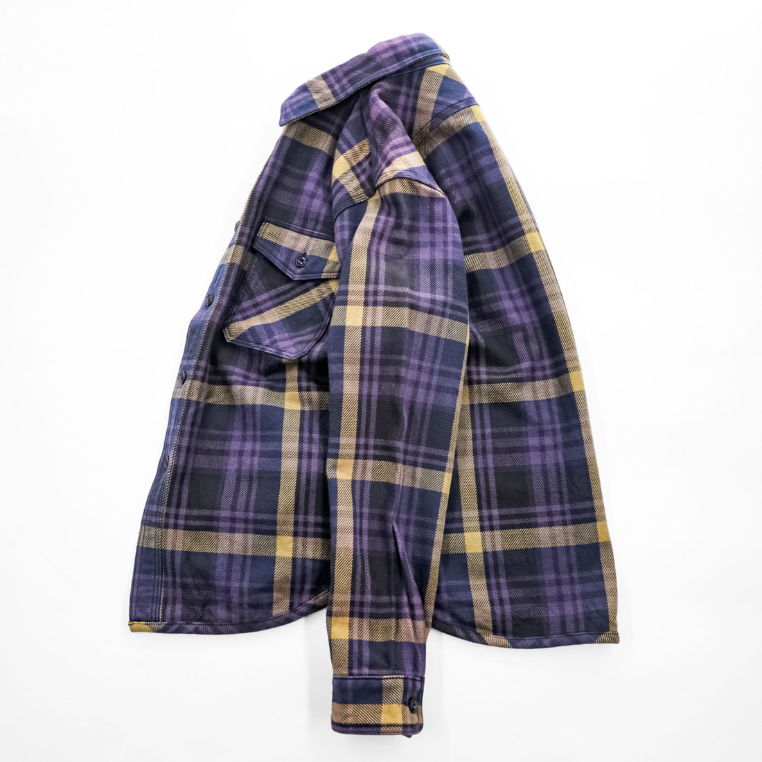 UES WEAR WELL 日本製 ヘビーウェイト 長袖 フランネル ワークシャツ L チェック ダブル フラップ 胸ポケット
