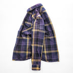 UES WEAR WELL 日本製 ヘビーウェイト 長袖 フランネル ワークシャツ L チェック ダブル フラップ 胸ポケット