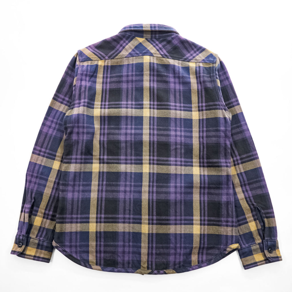 UES WEAR WELL 日本製 ヘビーウェイト 長袖 フランネル ワークシャツ L チェック ダブル フラップ 胸ポケット