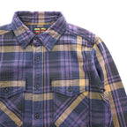 UES WEAR WELL 日本製 ヘビーウェイト 長袖 フランネル ワークシャツ L チェック ダブル フラップ 胸ポケット