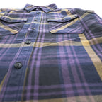 UES WEAR WELL 日本製 ヘビーウェイト 長袖 フランネル ワークシャツ L チェック ダブル フラップ 胸ポケット