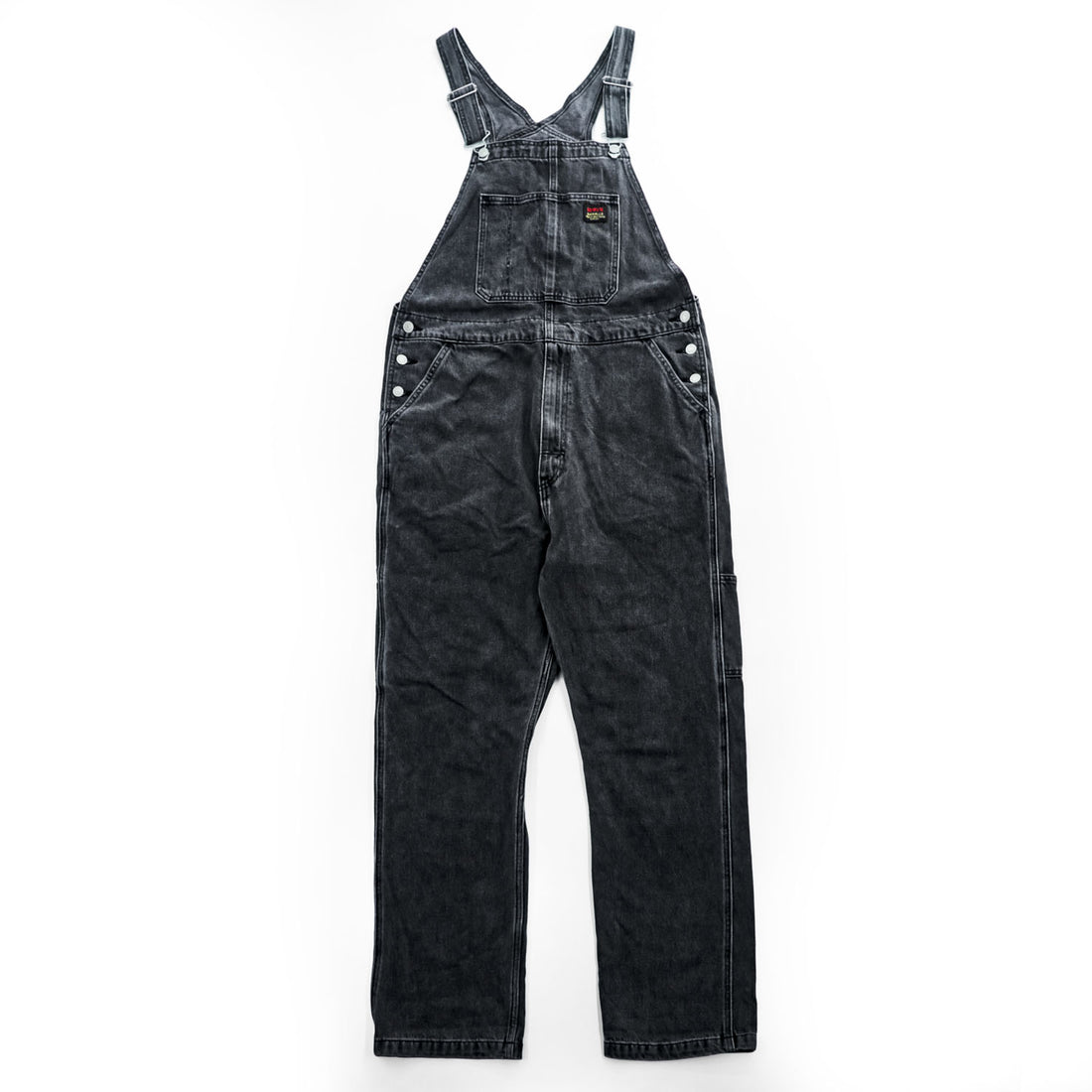 Levi's ブラックデニム ワーク オーバーオール L グレーフェード ヴィンテージ加工 79107-0006